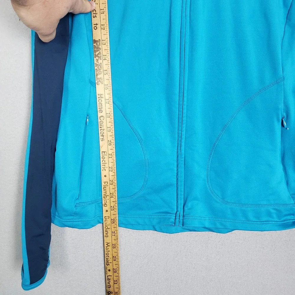 GAP Fit Size XL Zip Up  Performance Jacket Blue Two Tone Athletic Pickleball Gym